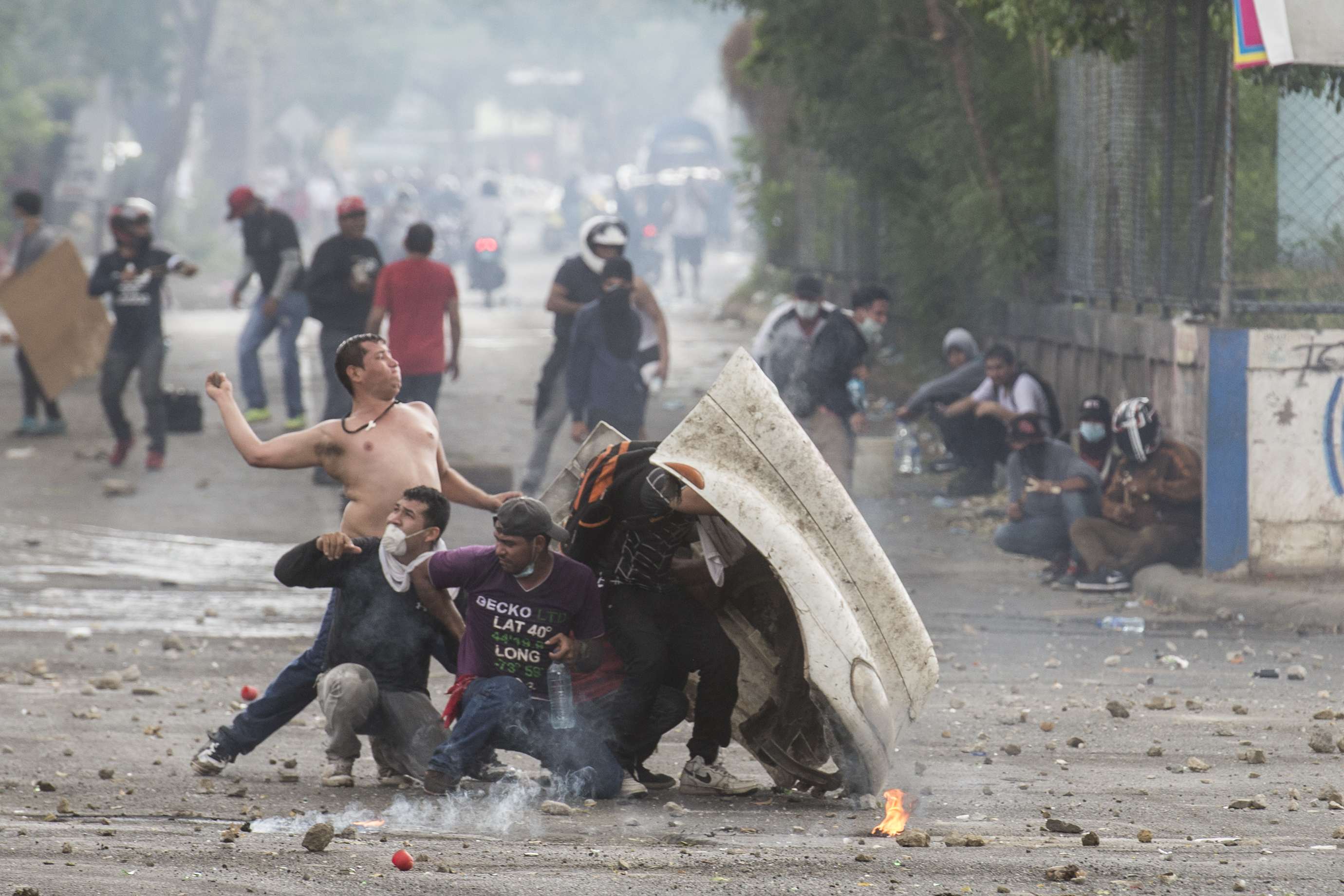 Managua, 21 de abril de 2018. Las calles de la capital eran zona de guerra.