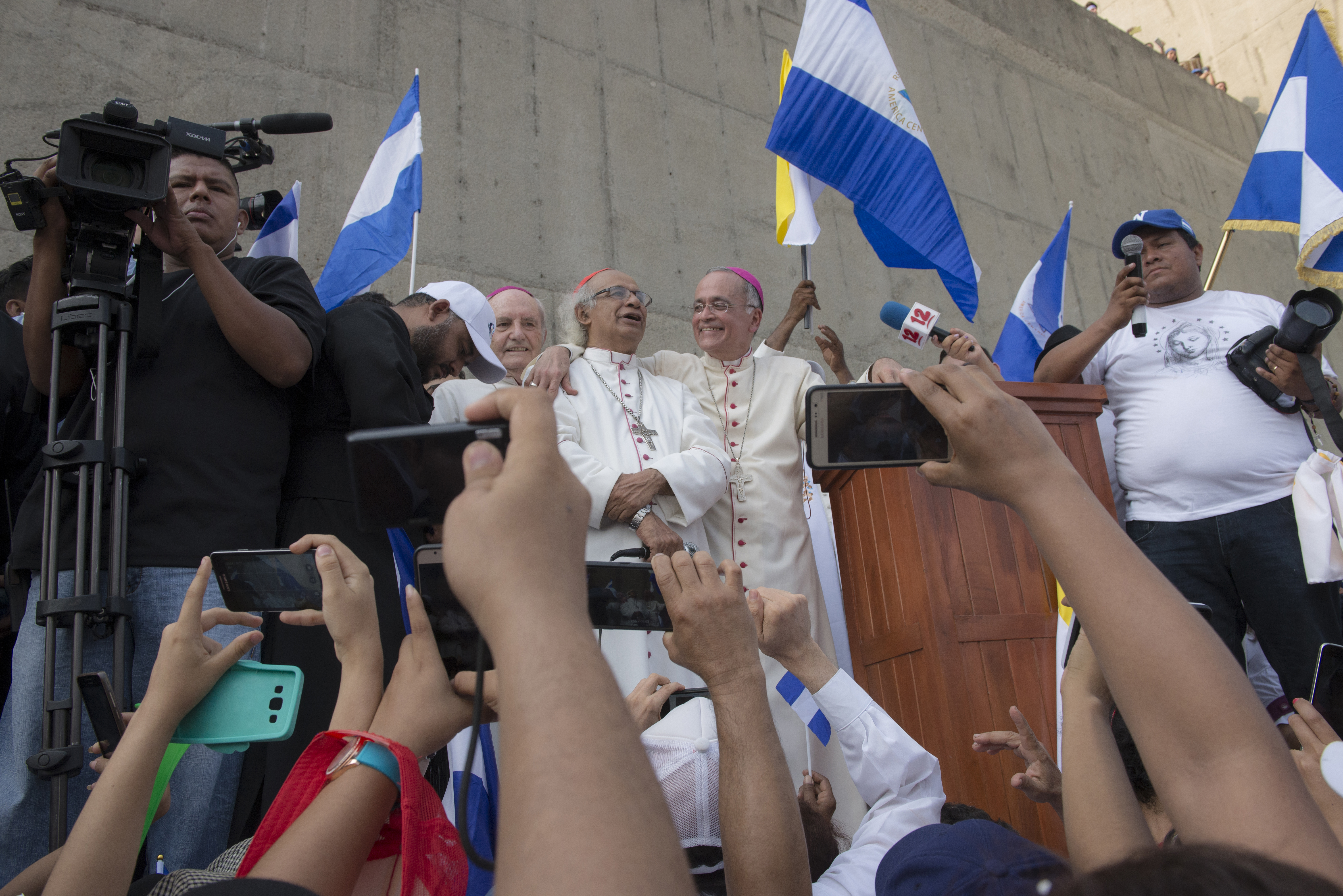 Obispos en la Catedral de Managua. Abril. 2018.